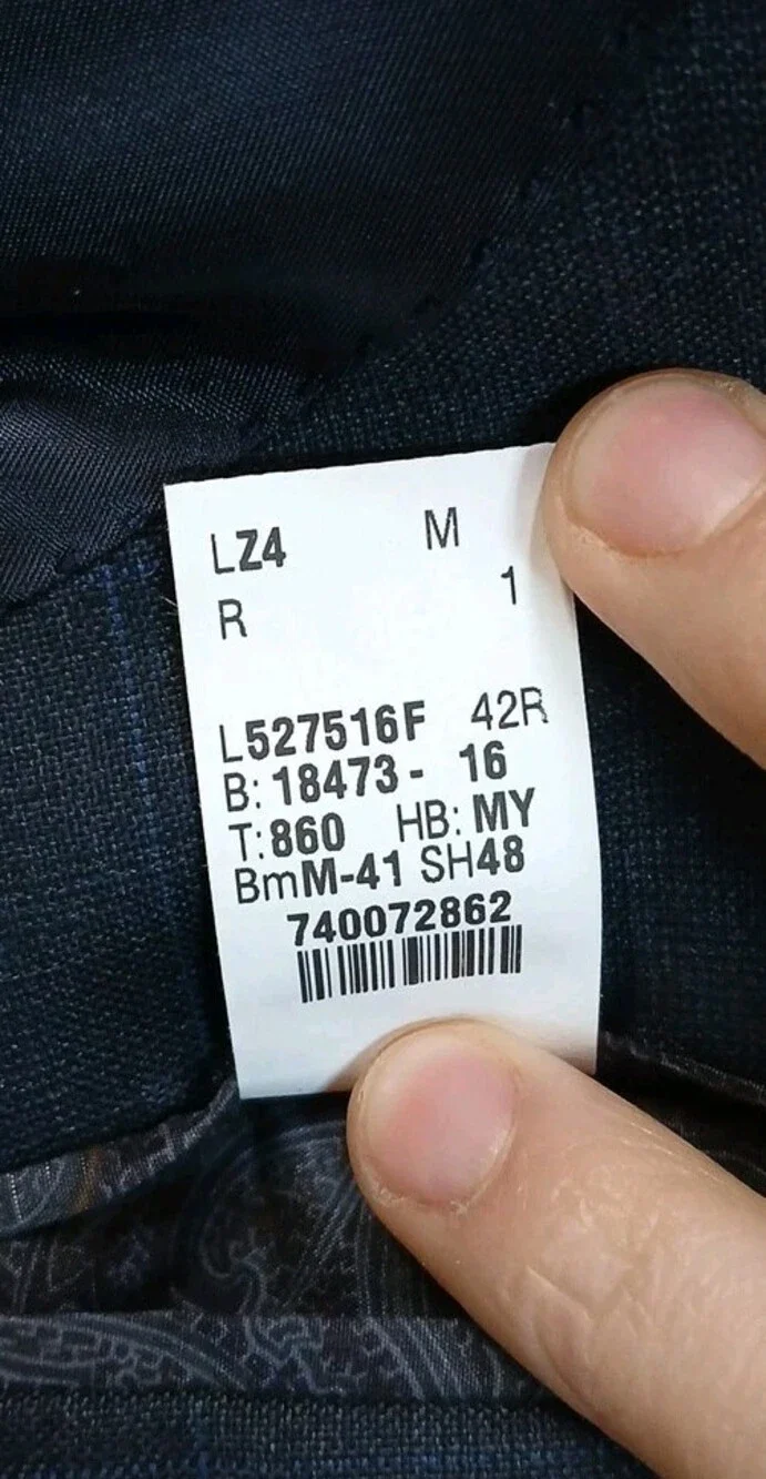 Blue Lauren Ralph Lauren Mens 42R Canada Made Blazer Suit Jacket Wool Two Button